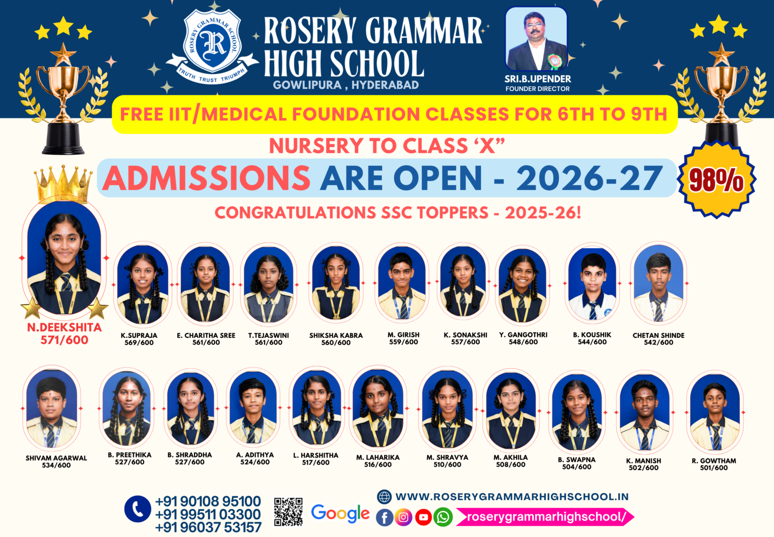 RGHS 2026 Result - 500 98%